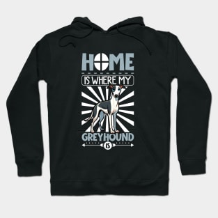 Home is with my English Greyhound Hoodie